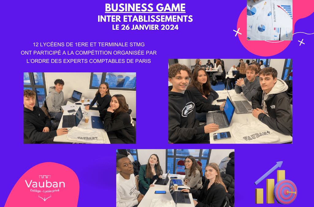 BUSINESS GAME INTER ETABLISSEMENTS – 26/01/2024