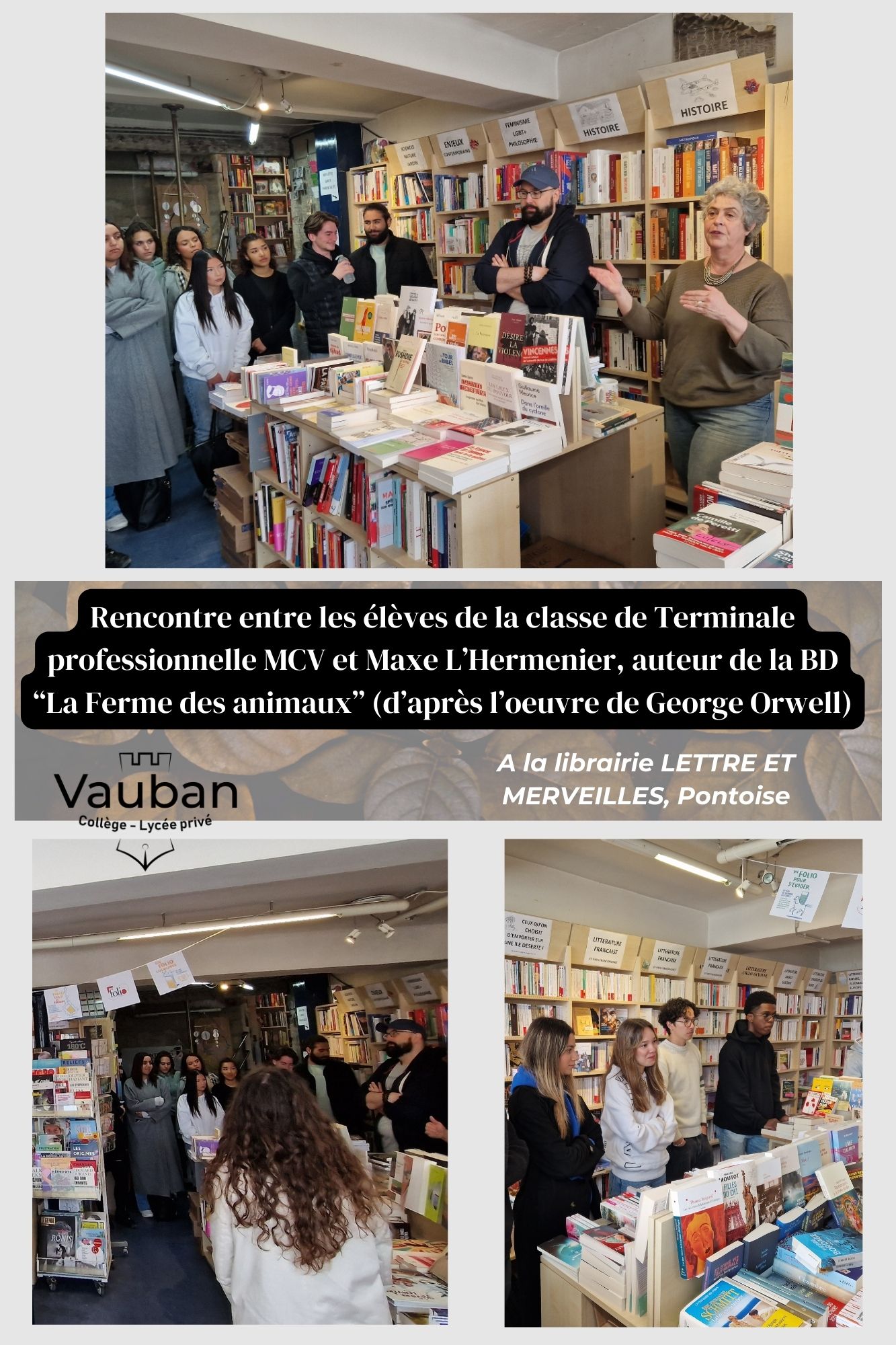 Quinzaine de la librairie - Classe de Terminale professionnelle MCVA ...