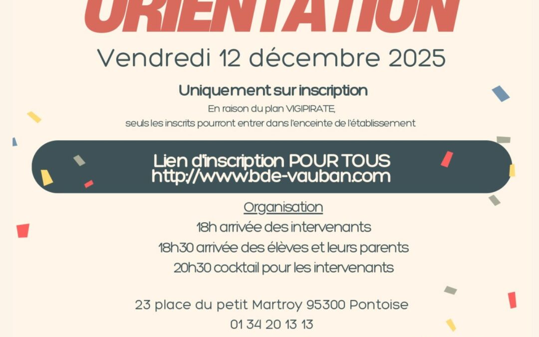 Forum de l’orientation – Vendredi 12 Décembre 2025